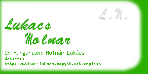 lukacs molnar business card